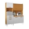 Amário de Cozinha Modelo Selena Cor Cinamomo/Branco