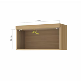 Armário Aéreo 1 Porta Marquesa 80cm Nature 