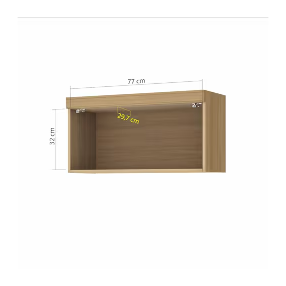 Armário Aéreo 1 Porta Marquesa 80cm Nature 