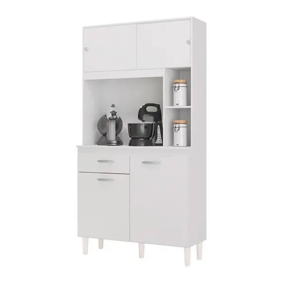 Armário De Cozinha 4 Portas 1 Gaveta Duda Poquema