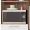 Armário de Cozinha 6 Portas 2 Gavetas Select Amêndola e Branco