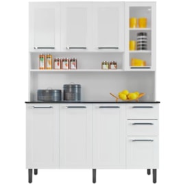 Armário de Cozinha Em Aço 8 Portas 2 Gavetas Modelo Florença 