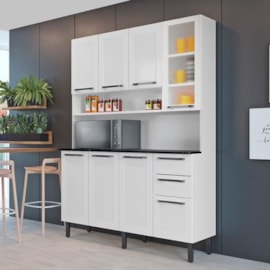 Armário de Cozinha Em Aço 8 Portas 2 Gavetas Modelo Florença 