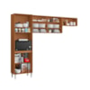 Armário de Cozinha Modelo Aurora 6 Portas Cinamomo/Branco