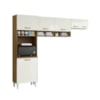 Armário de Cozinha Modelo Aurora 6 Portas Cinamomo/Branco