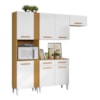 Armário de Cozinha Modelo Juma Cor Cinamomo/Branco