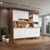 Armário de Cozinha Modelo Mega 9 Portas Cinamomo/Branco