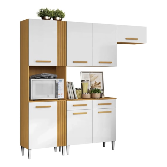 BALCAO 2151 juma c/tampo CINAMOMO/BRANCO (942)