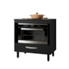 Balcão Cozinha para Cooktop 80cm com 1 Gaveta Preto Nicioli