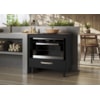 Balcão Cozinha para Cooktop 80cm com 1 Gaveta Preto Nicioli