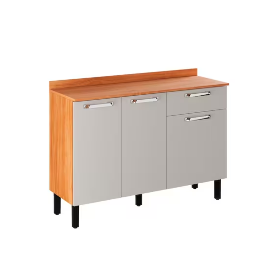 Balcão de Cozinha 3 Portas 1 Gav Cinamomo/Off Vegas Itatiaia