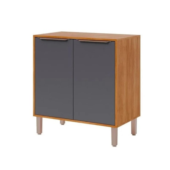 Balcão de Cozinha Divina 2 Portas Cinamomo/Titanium
