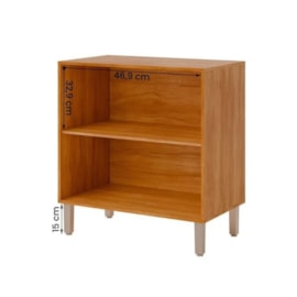Balcão de Cozinha Divina 2 Portas Cinamomo/Titanium
