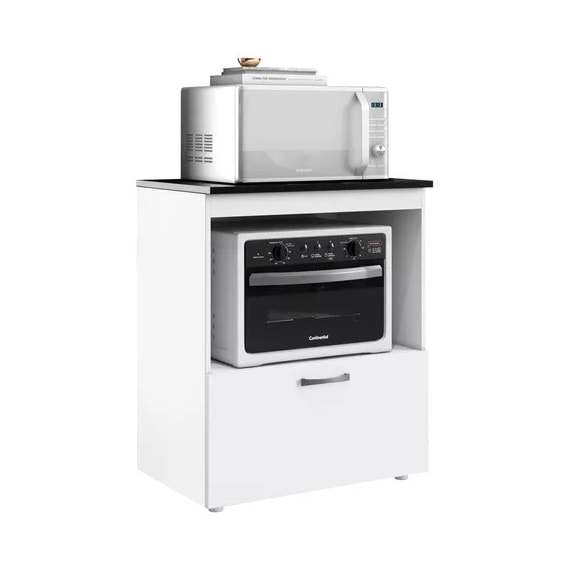 Balcão para Forno 1 Porta Slim Branco