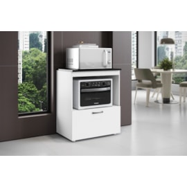 Balcão para Forno 1 Porta Slim Branco