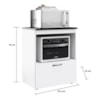 Balcão para Forno 1 Porta Slim Branco