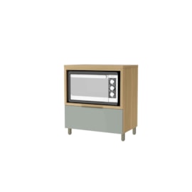Balcão para Forno Micro-ondas Marquessa Nature/Verde Nesher