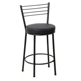 Banqueta 60cm Roma Metalnew Preta