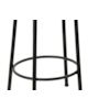Banqueta 60cm Roma Metalnew Preta