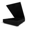 Base Box com Baú Frontal 138 x 39 Linho Preto