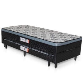 Base Box Hellen Aspen Ortopedico D28 88x41 Preto/Cinza