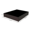 Base Cama Box Casal Sommie 138 x 27 Marrom Claro