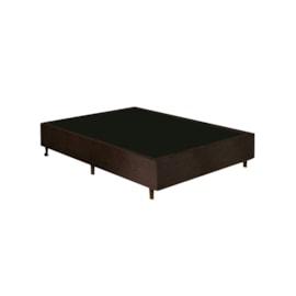 Base Cama Box Gazin 138 x 27 Suede Liso Marrom