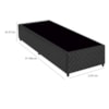 Base Cama Box Gazin 79x27 Poliéster Bordado Preto