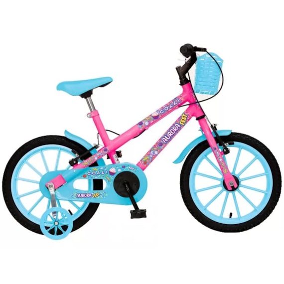 Bicicleta Aro 16 Aurora Fest 203/19 Rosa Neon