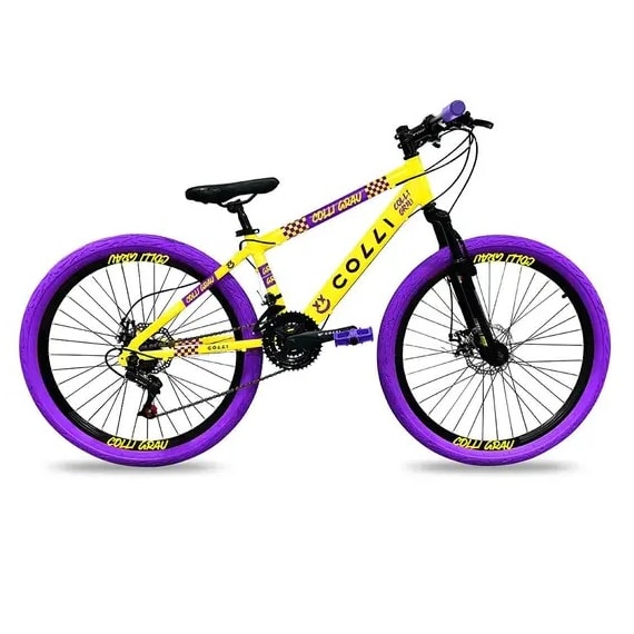 Bicicleta Aro 26 Grau 250/02 Amarelo Fosco Colli