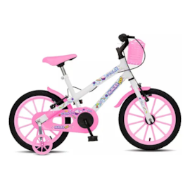 Bicicleta Colli Aro 16 Aurora Branco/Rosa
