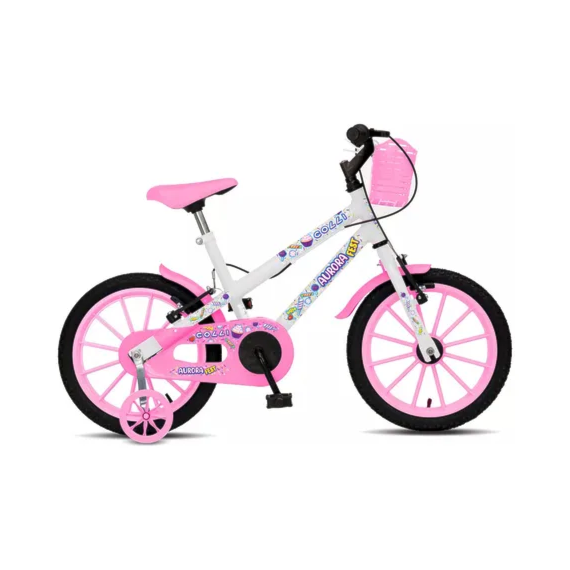Bicicleta Colli Aro 16 Aurora Branco/Rosa