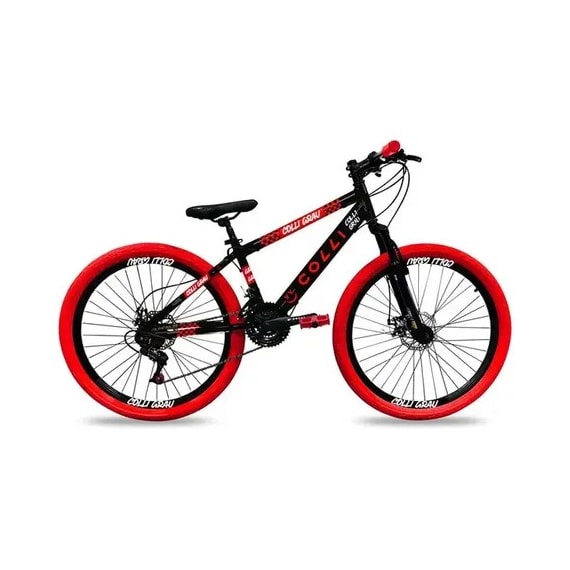 Bicicleta Colli Aro 26 Grau 250/81 Preto Fosco/Vermelho