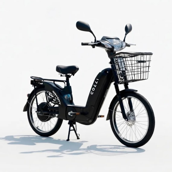 Bicicleta Elétrica Colli Way City Aro 24 Preta