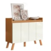 Buffet Aparador 4 Portas Cinamomo/Branco Armoveis