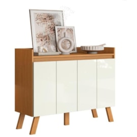 Buffet Aparador 4 Portas Cinamomo/Branco Armoveis