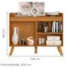 Buffet Aparador 4 Portas Cinamomo/Branco Armoveis