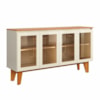 Buffet Krypton 4 Portas Com Led Off White/Nature