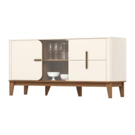 Buffet Rael Off White/Nature Henn Móveis