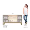 Buffet Rael Off White/Nature Henn Móveis