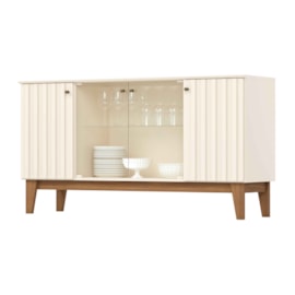 Buffet Rael Off White/Nature Henn Móveis