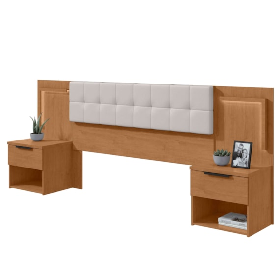 Cabeceira Calitan 1.60 Tec Corano BG Amêndoa Clean Lopas