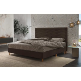 Cabeceira Madri 138cm Veludo Marrom Le estofados Cabeceira Madri 138cm Veludo Marrom Le estofados