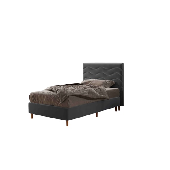 Cabeceira Madri 88cm Veludo Cinza Le estofados Cabeceira Madri 88cm Veludo Cinza Le estofados