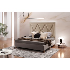 Cabeceira Paris 138cm Bege Claro Le estofados Cabeceira Paris 138cm Bege Claro Le estofados