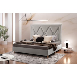 Cabeceira Paris 158 cm Cinza Claro A304 LE Estofados