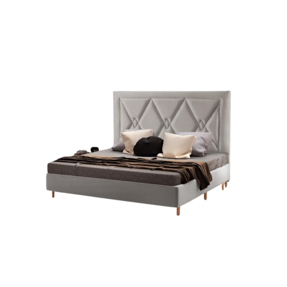 Cabeceira Paris 158 cm Cinza Claro A304 LE Estofados