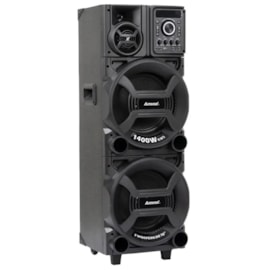 Caixa de Som Amplificada 1400W RMS LED Bivolt Preto 1402  Amvox