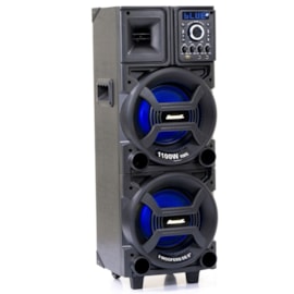 Caixa De Som Black Duplo 8 1100W Bluetooth ACA 1101 Amvox 