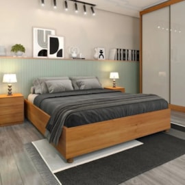 Cama Box Casal Mônaco Tcil Móveis Cinamomo